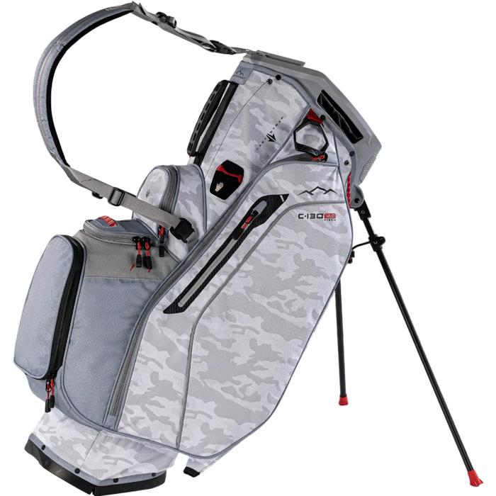 Sun Mountain C-Series C-130 VLO Hybrid Stand Bag - Snow Camo-Cadet-Red