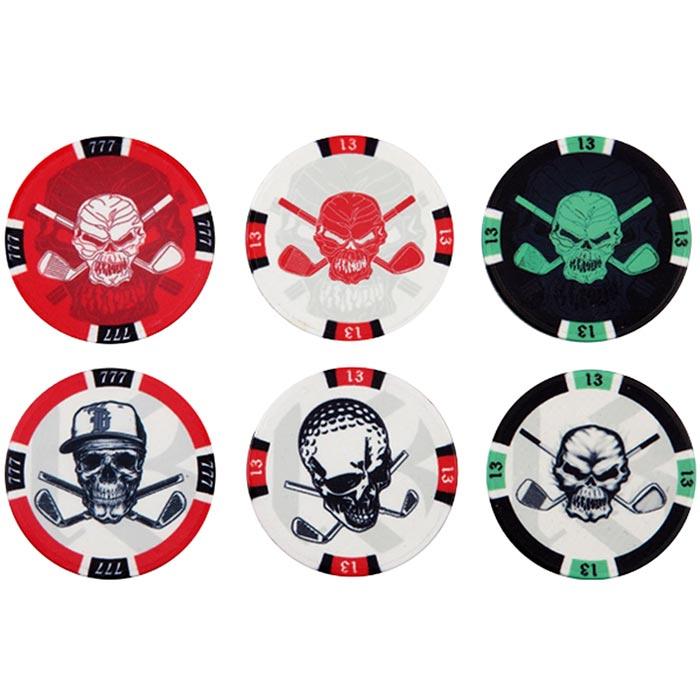 Tattoo Golf Poker Casino Chip Golf Ball Markers Black