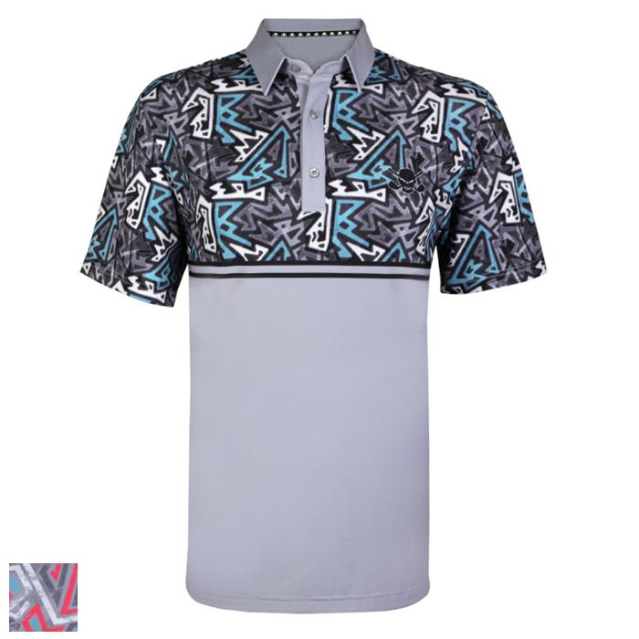 Tattoo Golf Zone 18 Performance Cool-Stretch Golf Shirt M/Black