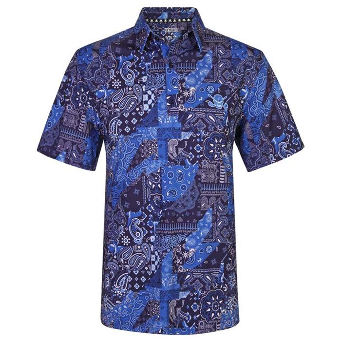 Tattoo Golf Hustler Cool-Stretch Men's Golf Shirt (Blue) XL/Blue