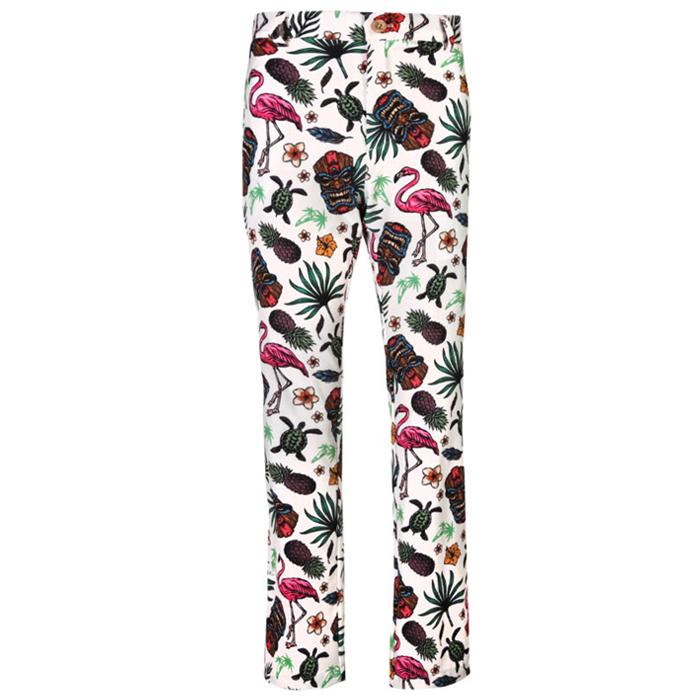 Tattoo Golf Aloha Hawaiian Cool-Stretch Men's Golf Pants (Tiki) 30 x 32