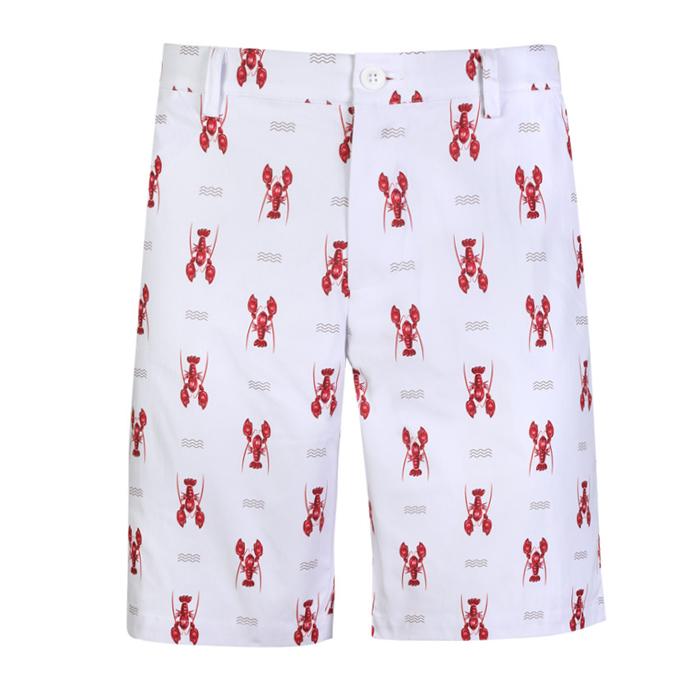 Tattoo Golf Lobster Cool-Stretch Men's Golf Shorts (White) 34