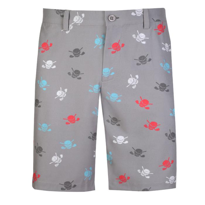 Tattoo Golf Dancing Skulls Cool-Stretch Men's Golf Shorts (Grey) 40