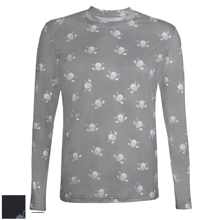 Tattoo Golf Long Sleeve Undershirt with Skulls 2XL/Black/Charcoal
