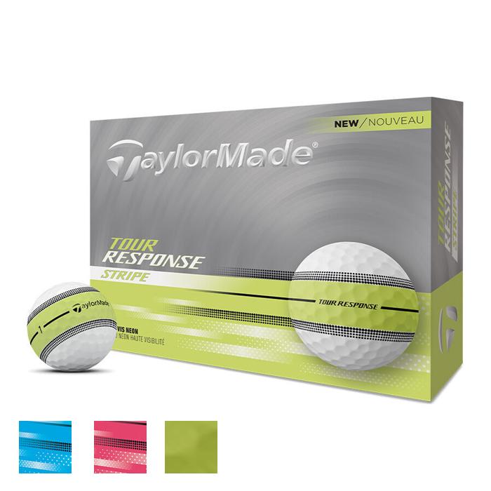 TaylorMade Tour Response Stripe Golf Balls Neon Pink
