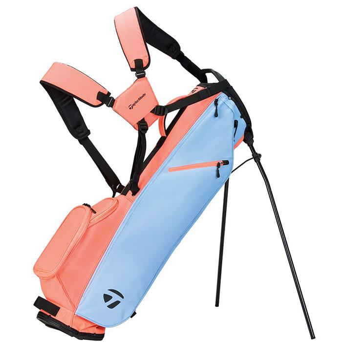 TaylorMade FlexTech Carry Golf Bag - Light Blue/Coral