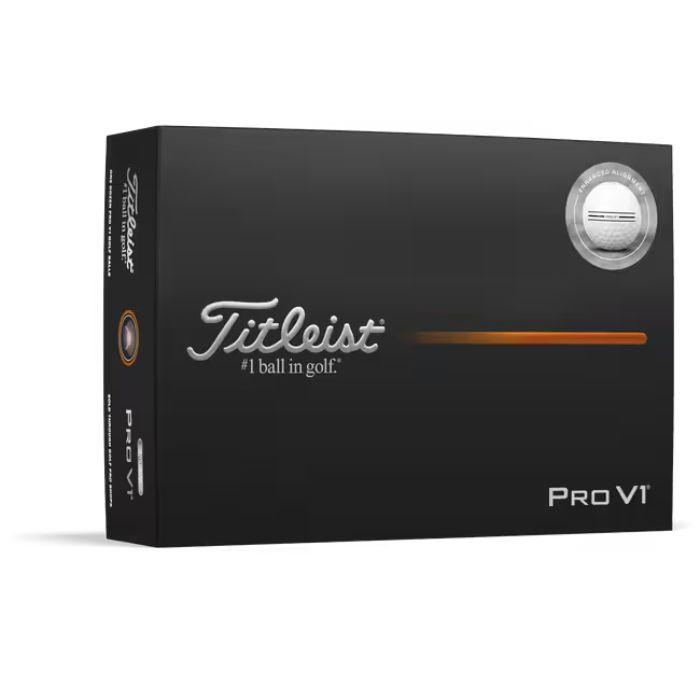 Titleist 2025 Pro V1 Enhanced Alignment Golf Balls White