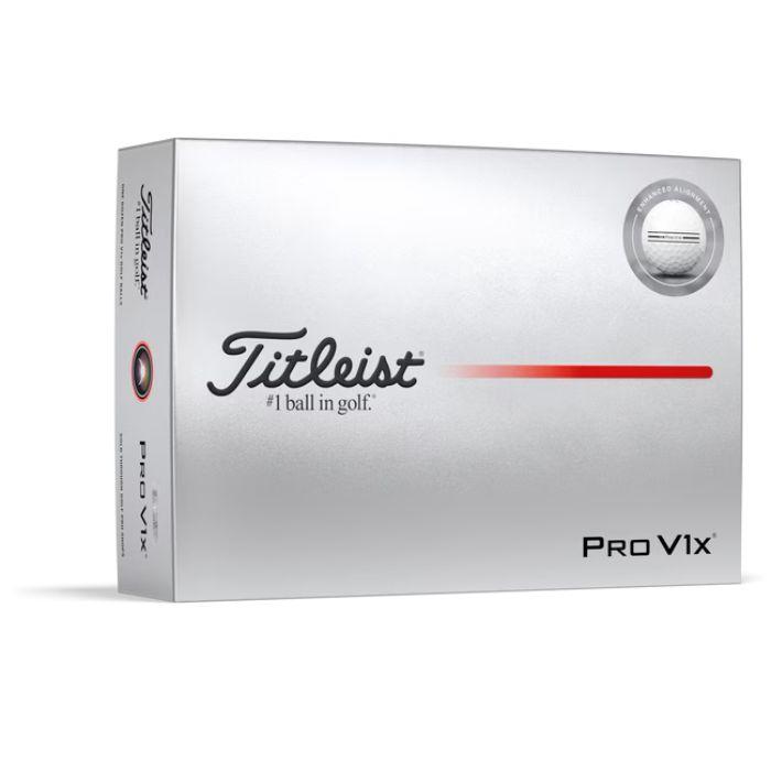 Titleist 2025 Pro V1x Enhanced Alignment Golf Balls White