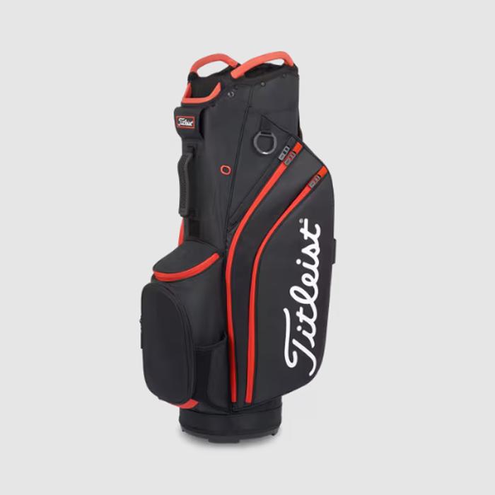 Titleist Cart 14 Cart Bag - Black/Black/Red