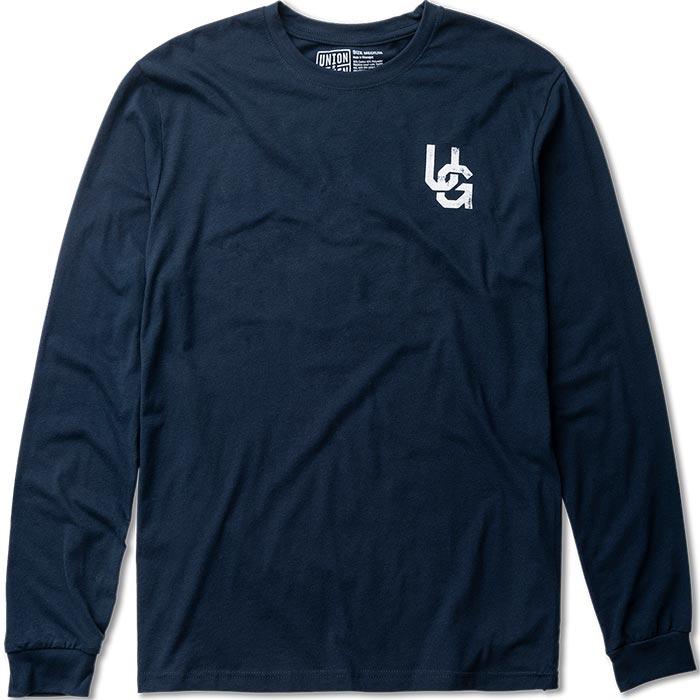 Union Green Double Hit Grit Long Sleeve T-Shirt S/Navy
