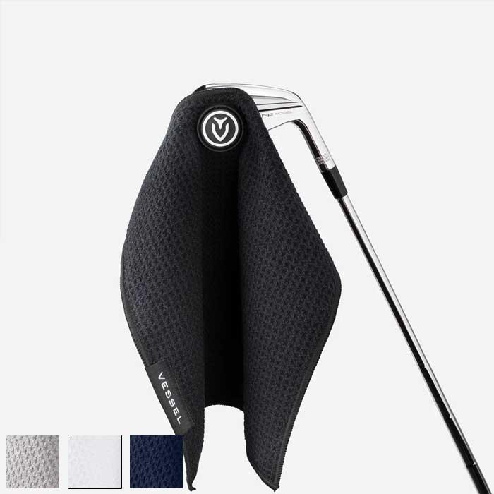 VESSEL Magnetic Golf Towel 10x10 Black