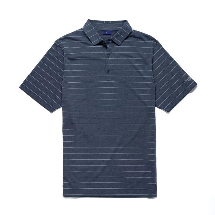 Vokey Design FJ Drirelease Open Stripe Jersey w/ Self Collar - Athletic Fit Polo Shirts XXL/Heather Storm/River Rock