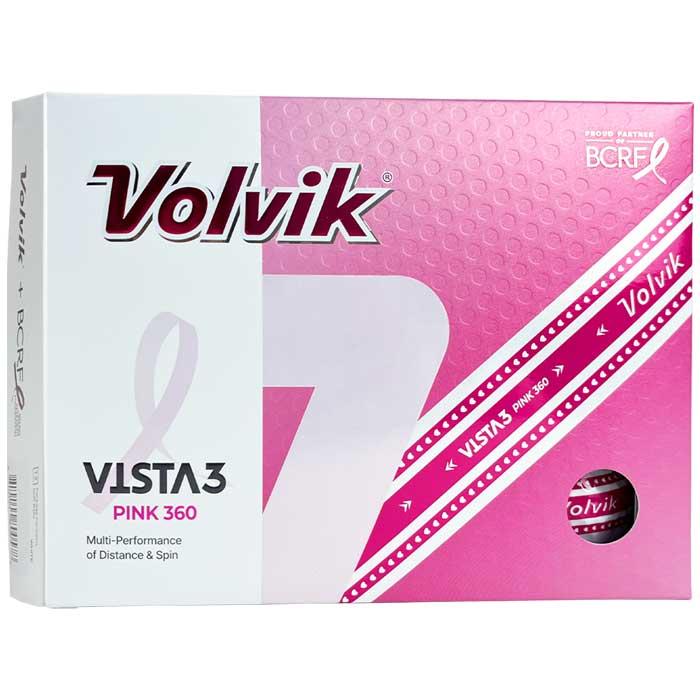 Volvik BCRF Vista3 360 Pink Golf Balls Vista3 360 Pink (9624)