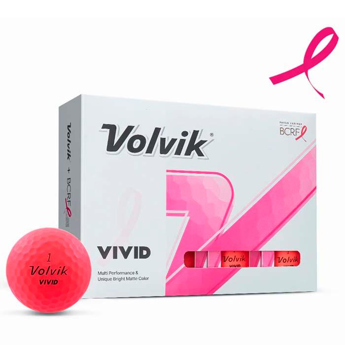 Volvik BCRF Vivid Pink Golf Balls